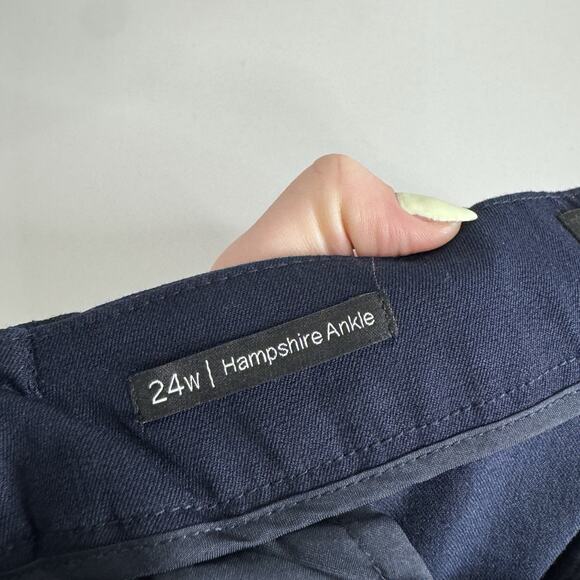 Talbots Womens Dress Pants 24W Blue Hampshire Straight Leg Ankle Trouser Career - Picture 14 of 15